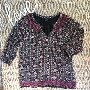 ❗️CLOSET CLOSING❗️Lucky Boho 3/4 Sleeve Top